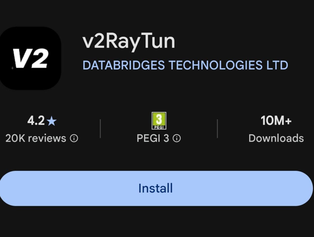 Карточка v2RayTun в Google Play